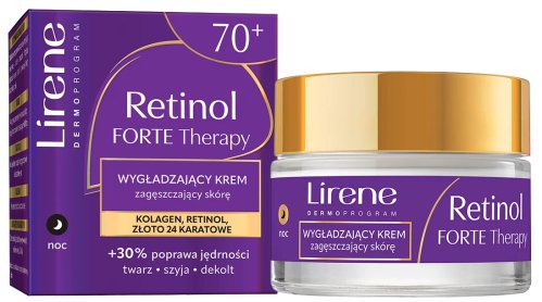 Lirene - Retinol Forte Therapy - Soothing Cream 70+ - Smoothing Night Face Cream - 50 ml