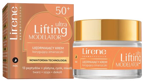 Lirene - Ultra Lifting Modelator - Wrinkle-Corrective Firming Cream 50+ - Ujędrniający krem przeciwzmarszczkowy na noc - 50 ml