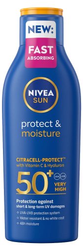 Nivea - SUN - Protect & Moisture - Wodoodporny balsam do opalania - SPF50+ - 200 ml