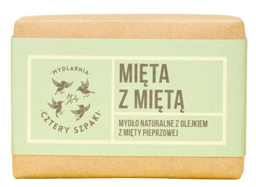 Mydlarnia Cztery Szpaki - Natural Soap with Peppermint Oil - Mint with Mint - 110 g