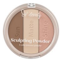 Lovely - Sculpting Powder - 3 Color Press Powder - Face Contour Palette - 1 - 15 g