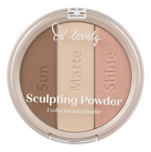 Lovely - Sculpting Powder - 3 Color Press Powder - Face Contour Palette - 1 - 15 g