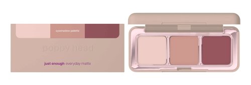 Poppy Head - Just Enough Everyday Matte Eyeshadow Palette - Paleta 3 cieni do powiek - 01 Mauve On - 4,8 g