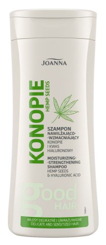 Joanna - Konopie - Moisturizing-Strengthening Shampoo - Nawilżająco-wzmacniający szampon do włosów - Włosy delikatne i uwrażliwione - 200 ml