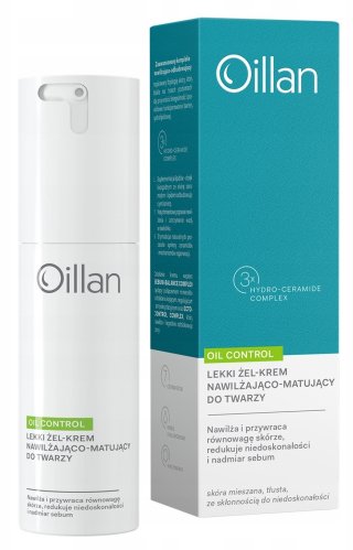 Oillan - Oil Control - Lightweight Hydrating Mattifying Face Gel-Cream - 50 ml