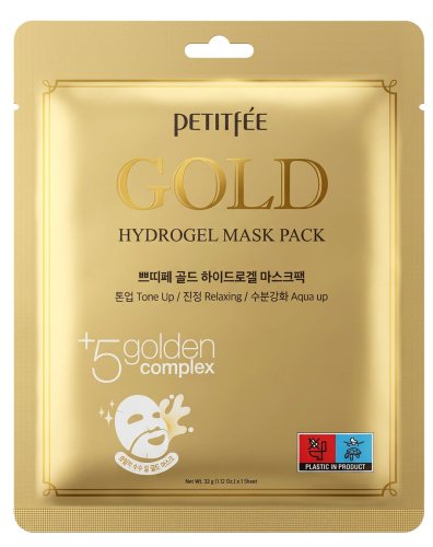 PETITFEE - Gold Hydrogel Mask Pack - Hydrogel Sheet Mask with Gold - 32 g / 1 pc