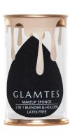 GLAMTES - 2 in 1 Makeup Sponge - Gąbka do makijażu z podstawką - Czarna