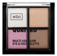 WIBO - Quattro Multi Use Glow Eyeshadow Palette - Multi-Use Face and Eye Makeup Palette - 6 g