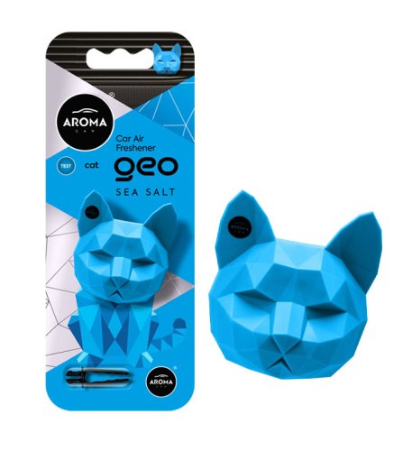 AROMA CAR - Odświeżacz do samochodu - GEO CAT 3D - Sea Salt - 1 szt 