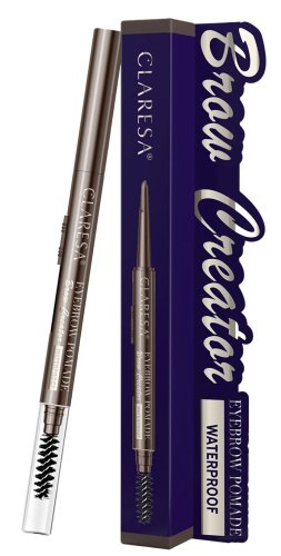 CLARESA - Brow Creator - Waterproof Eyebrow Pomade - Wodoodporna pomada do brwi ze szczoteczką - 0,17 g 