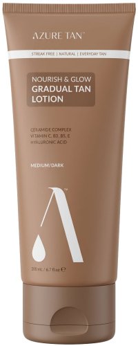 AZURE TAN - Nourish & Glow Gradual Tan Lotion - Stopniowo opalający balsam do ciała - Medium/Dark - 200 ml