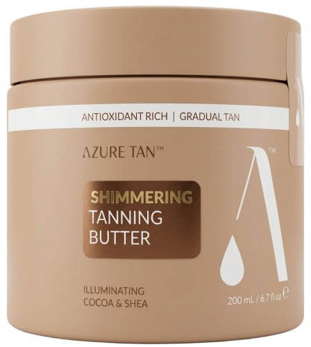 AZURE TAN - Shimmering Tanning Butter - Rozświetlające masło samoopalające do ciała - 200 ml