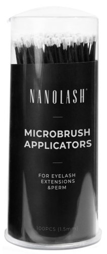 NANOLASH - Microbrush Applicators - Bezwłókienkowe aplikatory do rzęs i brwi - 1,5 mm - 100 szt