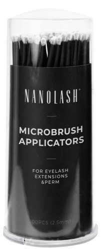 NANOLASH - Microbrush Applicators - אפליקטורים ללא סיבים לריסים ולגבות - 2.5 מ"מ - 100 יח'