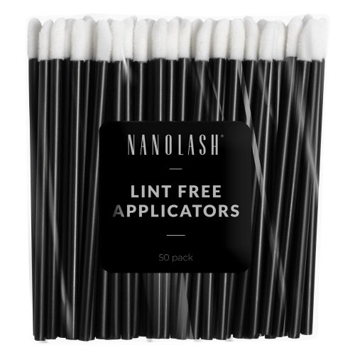 NANOLASH - Lint Free Applicators - אפליקטורים קטיפתיים לריסים ולגבות - 50 יח'
