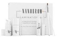 NANOBROW - Lamination Kit - Zestaw do laminacji brwi - Klej 7 ml + Balsam liftingujący 5 ml + Utrwalacz 5 ml