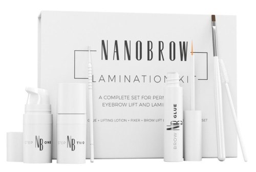 NANOBROW - ערכת למינציה - ערכת למינציה לגבות - דבק 7 מ"ל + באלם מרים 5 מ"ל + מקבע 5 מ"ל