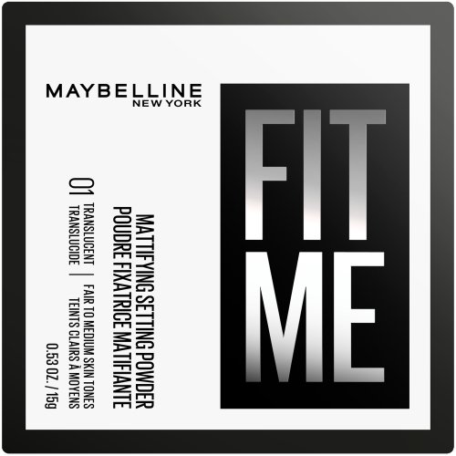 MAYBELLINE - FIT ME Mattifying Setting Powder - Polvere fissante opacizzante - 01 Translucent - 15 g