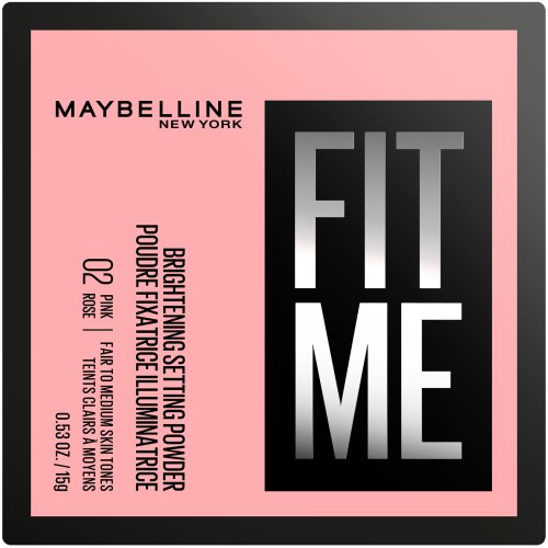 MAYBELLINE - FIT ME Brightening Setting Powder - Cipria fissativa illuminante - 02 Pink Rose - 15 g