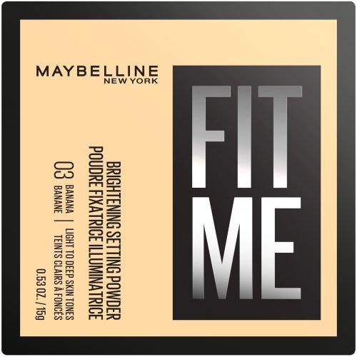 MAYBELLINE - FIT ME Brightening Setting Powder - פודרה מבהירה לפנים - 03 Banana - 15 g