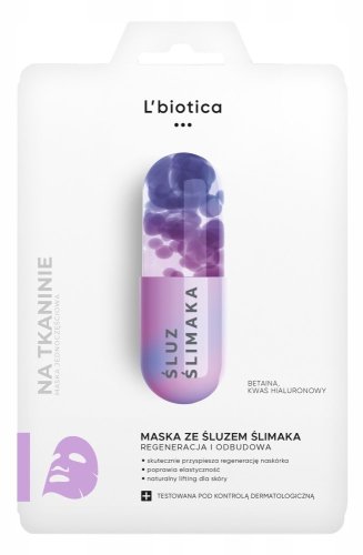 L'biotica - Snail Mask - Maschera in tessuto con muco di lumaca - 1 pz / 23 ml