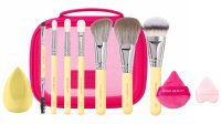 BOHO BEAUTY - Summer Kiss - Mini Brush Set - Set of 7 Travel Mini Brushes in a Cosmetic Bag
