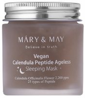 Mary&May - Vegan Calendula Peptide Ageless Sleeping Mask - Soothing and Firming Overnight Face Mask - 110 g