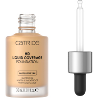 Catrice - HD LIQUID COVERAGE FOUNDATION - Wodoodporny podkład kryjący do twarzy - 30 ml - 035 - NATURAL BEIGE - 035 - NATURAL BEIGE