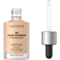 Catrice - HD LIQUID COVERAGE FOUNDATION - Wodoodporny podkład kryjący do twarzy - 30 ml - 030 - SAND BEIGE - 030 - SAND BEIGE