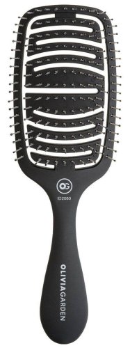 Olivia Garden - Essential - Care Flex - Spazzola districante per capelli grossi - Matt Black