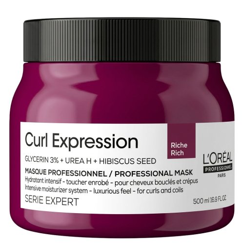 L’Oréal Professionnel - SERIE EXPERT - CURL EXPRESSION - PROFESSIONAL MASK - Bogata maska do włosów kręconych - 3% Gliceryna + Mocznik + Hibiskus - 500 ml