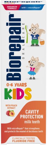 Biorepair - Kids Toothpaste 0-6 Years Peach - משחת שיניים לילדים - אפרסק - 50 מ"ל