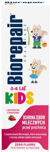 Biorepair - Kids Toothpaste 0-6 Years Strawberry - Dětská zubní pasta - Jahoda - 50 ml
