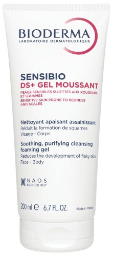 BIODERMA - Sensibio DS+ Gel Moussant - Żel oczyszczający do twarzy i ciała - 200 ml