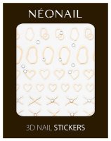 NeoNail - 3D Nail Stickers - Naklejki na paznokcie 3D - 03 Gold Abstract - 53 szt.