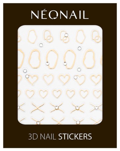 NeoNail - 3D Nail Stickers - 3D samolepky na nehty - 03 Gold Abstract - 53 ks.