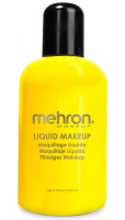 Mehron - Liquid Makeup - Body & Face Paint - Tekutá barva na obličej, tělo a vlasy - 133 ml - Yellow - Yellow