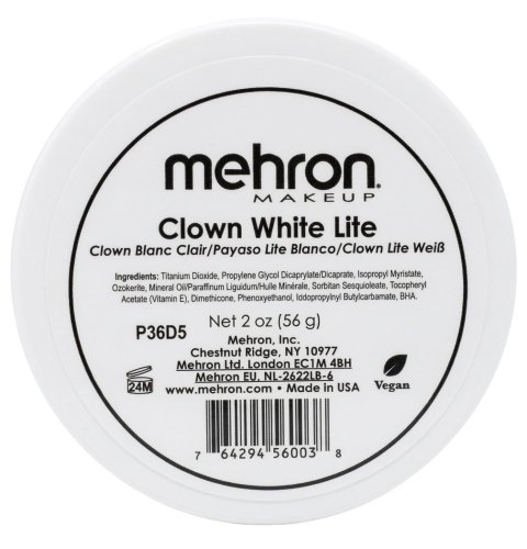 Mehron - Clown White Lite - Biała, lekka farba do charakteryzacji - 56 g