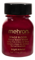 Mehron - Stage Blood - Sztuczna krew sceniczna i filmowa - 30 ml - Bright Arterial - Bright Arterial