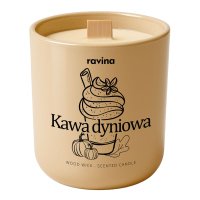 Ravina - Wood Wick - Scented Candle - Candela profumata in cera di soia - Caffè alla zucca - 175 g