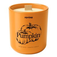 Ravina - Wood Wick - Scented Candle - Candela profumata in cera di soia - Pumpkin - 175 g
