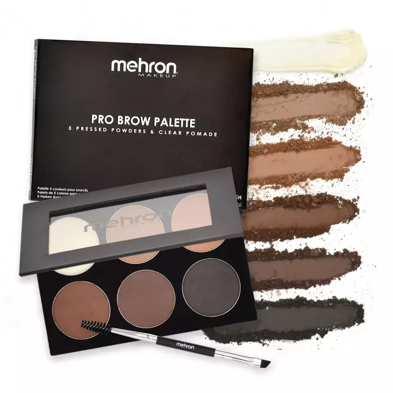 Палетка для бровей Mehron Pro Brow Palette, 5 прессованных пудр, 24 г — фото 3