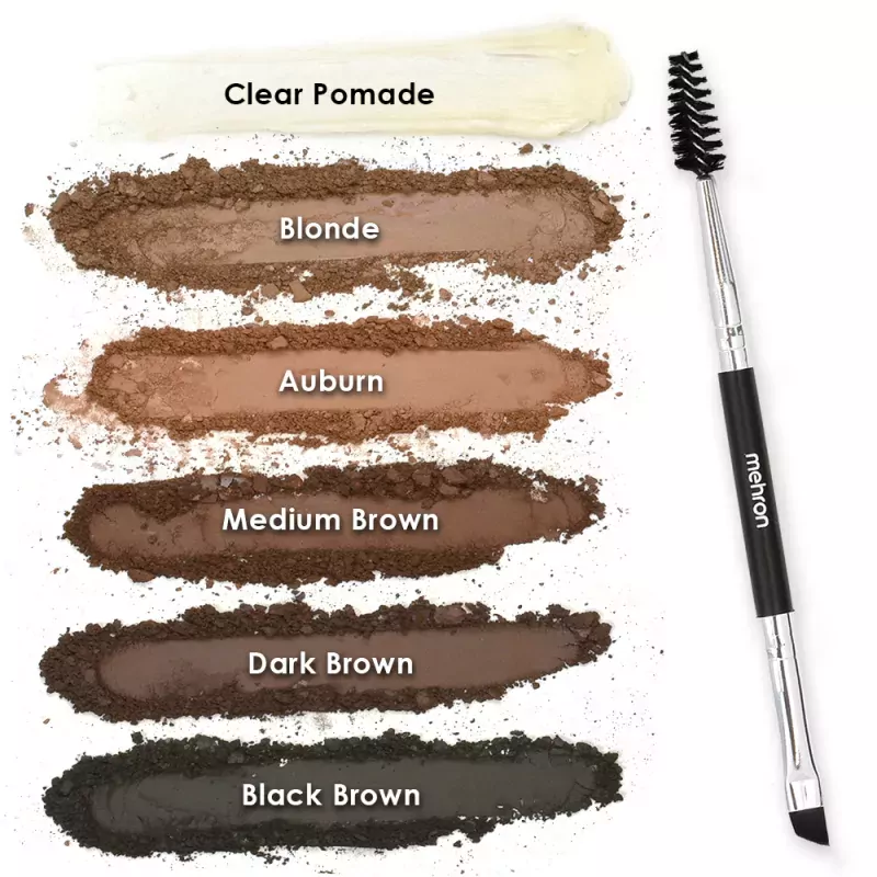 Палетка для бровей Mehron Pro Brow Palette, 5 прессованных пудр, 24 г — фото 5