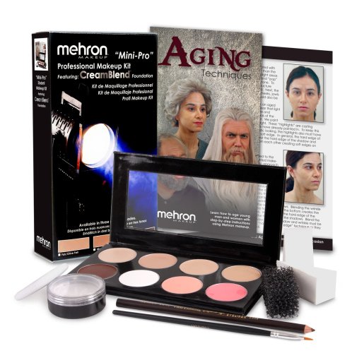 Mehron - Mini-Pro Professional Makeup Kit - מקצועי לערכת איפור במה - Fair/Olive Fair