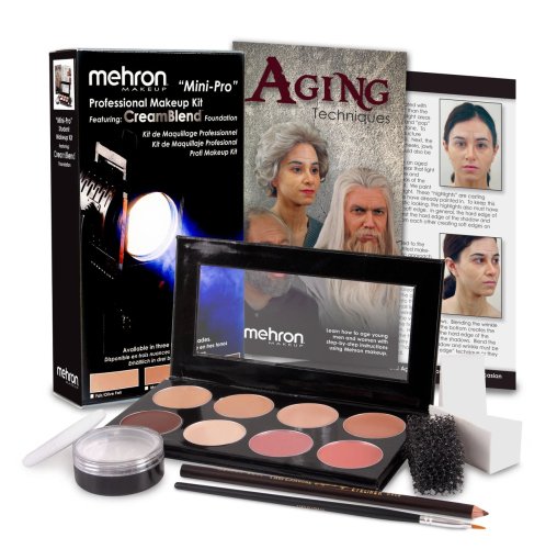 Mehron - Mini-Pro Professional Makeup Kit - Profesjonalny zestaw do makijażu scenicznego - Medium/Olive Medium