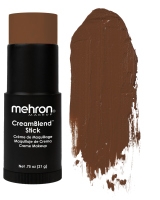 Mehron - CreamBlend Stick Makeup - Complexion Shades - מייקאפ קרמי במקל - 21 גרם - DARK 1 - DARK 1