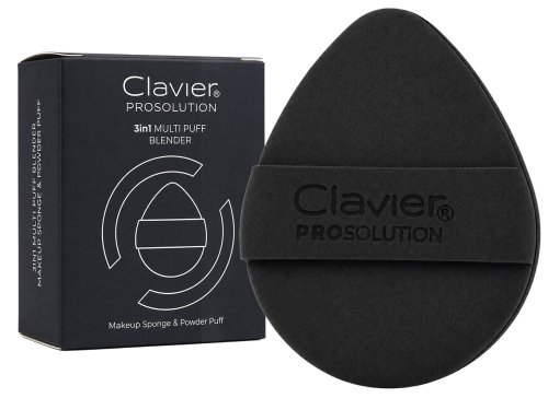 Clavier - PROSOLUTION - 3in1 Multi Puff Blender - ספוגית איפור 3 ב-1 - שחורה