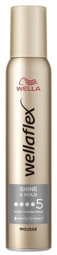 WELLA - Wellaflex Shine & Hold Mousse - 5 Ultra Strong Hold - Pianka do włosów - 200 ml