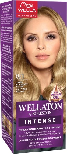 WELLA - WELLATON by Koleston Intense - צבע שיער קבוע - 8/1 בלונד בהיר אפרפר