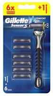 Gillette - Sensor3 - Maszynka do golenia dla mężczyzn - Rączka + wkłady 6 szt